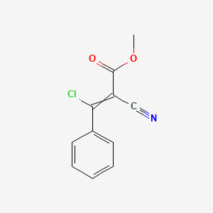 molecular formula C11H8ClNO2 B14515435 Methyl 3-chloro-2-cyano-3-phenylprop-2-enoate CAS No. 62979-67-3