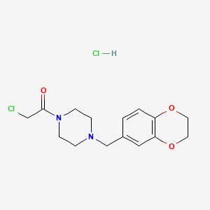 1-(Chloroacetyl)-4-(2,3-dihydro-1,4-benzodioxin-6-ylmethyl)piperazine hydrochloride