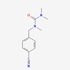 molecular formula C12H15N3O B14515453 N-[(4-Cyanophenyl)methyl]-N,N',N'-trimethylurea CAS No. 63462-81-7
