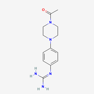 molecular formula C13H19N5O B1451546 N-[4-(4-acetylpiperazin-1-yl)phenyl]guanidine CAS No. 693230-06-7