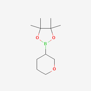 molecular formula C11H21BO3 B1451549 4,4,5,5-Tetramethyl-2-(tetrahydro-2H-pyran-3-yl)-1,3,2-dioxaborolane CAS No. 1391850-39-7