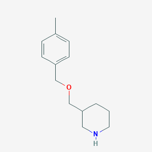 molecular formula C14H21NO B1451553 3-{[(4-Methylbenzyl)oxy]methyl}piperidine CAS No. 946787-11-7