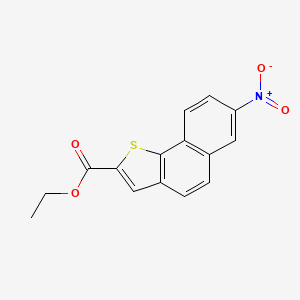 molecular formula C15H11NO4S B14515531 Ethyl 7-nitronaphtho[1,2-B]thiophene-2-carboxylate CAS No. 62648-54-8