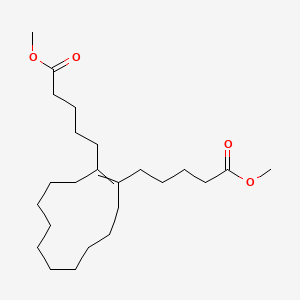 molecular formula C24H42O4 B14515721 Dimethyl 5,5'-(cyclododec-1-ene-1,2-diyl)dipentanoate CAS No. 63240-90-4