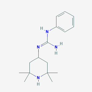 molecular formula C16H26N4 B14515739 N-Phenyl-N''-(2,2,6,6-tetramethylpiperidin-4-yl)guanidine CAS No. 62995-72-6