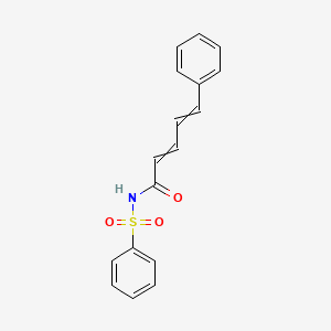 molecular formula C17H15NO3S B14515775 N-(Benzenesulfonyl)-5-phenylpenta-2,4-dienamide CAS No. 62764-18-5