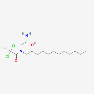 molecular formula C16H31Cl3N2O2 B14515777 N-(2-Aminoethyl)-2,2,2-trichloro-N-(2-hydroxydodecyl)acetamide CAS No. 62881-11-2