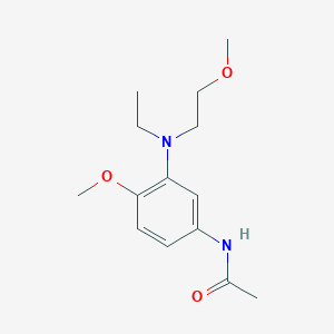 molecular formula C14H22N2O3 B14515789 N-{3-[Ethyl(2-methoxyethyl)amino]-4-methoxyphenyl}acetamide CAS No. 62607-25-4