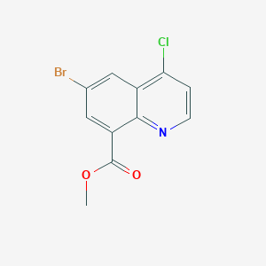 molecular formula C11H7BrClNO2 B1451583 Methyl 6-bromo-4-chloroquinoline-8-carboxylate CAS No. 1198569-38-8