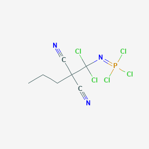 molecular formula C7H7Cl5N3P B14515834 N-(1,1-Dichloro-2,2-dicyanopentyl)phosphorimidic trichloride CAS No. 62715-44-0