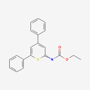 molecular formula C20H17NO2S B14515840 Ethyl (4,6-diphenyl-2H-thiopyran-2-ylidene)carbamate CAS No. 62538-67-4