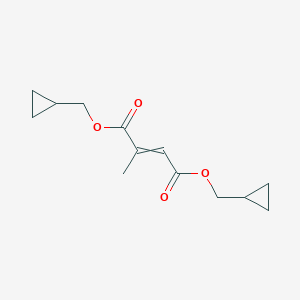 molecular formula C13H18O4 B14515846 Bis(cyclopropylmethyl) 2-methylbut-2-enedioate CAS No. 62952-68-5