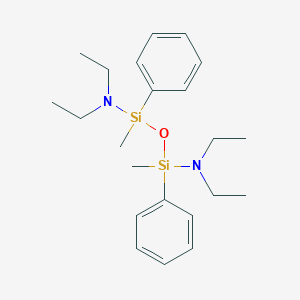 molecular formula C22H36N2OSi2 B14515859 N~1~,N~1~,N~3~,N~3~-Tetraethyl-1,3-dimethyl-1,3-diphenyldisiloxane-1,3-diamine CAS No. 62635-66-9