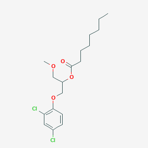 molecular formula C18H26Cl2O4 B14515871 1-(2,4-Dichlorophenoxy)-3-methoxypropan-2-YL octanoate CAS No. 62581-98-0