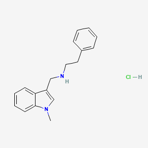 molecular formula C18H21ClN2 B1451591 (1-Methyl-1H-indol-3-ylmethyl)-phenethyl-amine hydrochloride CAS No. 1185301-12-5