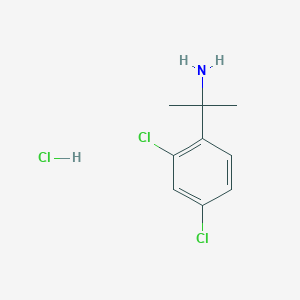 molecular formula C9H12Cl3N B1451592 2-(2,4-Dichlorophenyl)propan-2-amine hydrochloride CAS No. 1216497-60-7