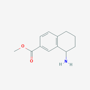molecular formula C12H15NO2 B1451595 Methyl 8-amino-5,6,7,8-tetrahydronaphthalene-2-carboxylate CAS No. 501441-76-5