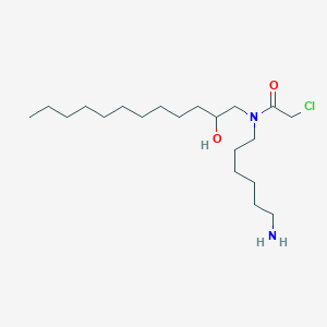 molecular formula C20H41ClN2O2 B14515971 N-(6-Aminohexyl)-2-chloro-N-(2-hydroxydodecyl)acetamide CAS No. 62881-12-3