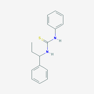 molecular formula C16H18N2S B14515976 N-Phenyl-N'-(1-phenylpropyl)thiourea CAS No. 62466-37-9