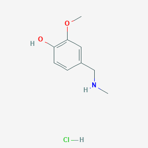 molecular formula C9H14ClNO2 B1451598 2-Methoxy-4-[(methylamino)methyl]phenol hydrochloride CAS No. 150031-65-5