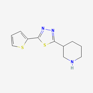 3-[5-(2-Thienyl)-1,3,4-thiadiazol-2-yl]piperidine