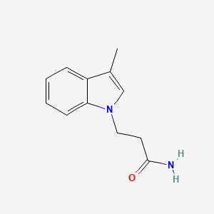 molecular formula C12H14N2O B14516034 3-(3-Methyl-1H-indol-1-yl)propanamide CAS No. 63642-39-7