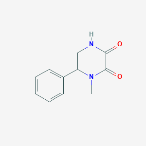 molecular formula C11H12N2O2 B1451614 1-Methyl-6-phenylpiperazine-2,3-dione CAS No. 1204297-11-9