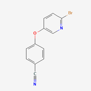 molecular formula C12H7BrN2O B1451620 4-((6-Bromopyridin-3-yl)oxy)benzonitrile CAS No. 1207731-13-2