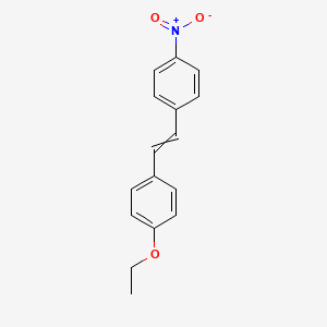 molecular formula C16H15NO3 B14516201 Benzene, 1-ethoxy-4-[2-(4-nitrophenyl)ethenyl]- CAS No. 62736-40-7