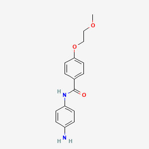 molecular formula C16H18N2O3 B1451621 N-(4-Aminophenyl)-4-(2-methoxyethoxy)benzamide CAS No. 1020055-80-4