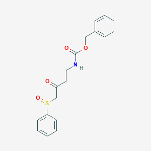 molecular formula C18H19NO4S B14516221 Benzyl [4-(benzenesulfinyl)-3-oxobutyl]carbamate CAS No. 62735-61-9