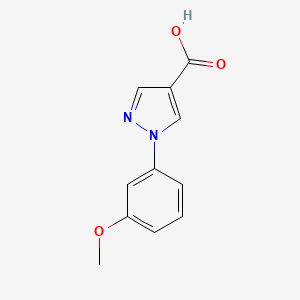 molecular formula C11H10N2O3 B1451623 1-(3-Methoxyphenyl)-1H-pyrazole-4-carboxylic acid CAS No. 1177350-90-1