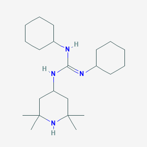 molecular formula C22H42N4 B14516236 N,N''-Dicyclohexyl-N'-(2,2,6,6-tetramethylpiperidin-4-yl)guanidine CAS No. 62995-60-2