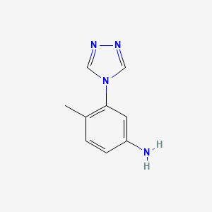 molecular formula C9H10N4 B1451624 4-Methyl-3-(4H-1,2,4-triazol-4-YL)aniline CAS No. 1017791-29-5