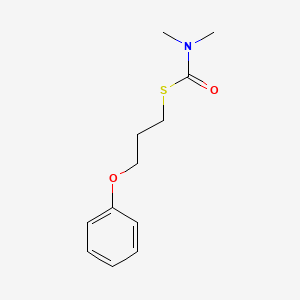 molecular formula C12H17NO2S B14516247 S-(3-Phenoxypropyl) dimethylcarbamothioate CAS No. 62806-50-2
