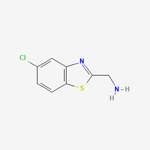 molecular formula C8H7ClN2S B1451633 (5-Chlorobenzo[d]thiazol-2-yl)methanamine CAS No. 933738-03-5