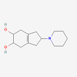 molecular formula C14H23NO2 B14516373 2-(Piperidin-1-yl)-2,3,4,5,6,7-hexahydro-1H-indene-5,6-diol CAS No. 62687-81-4