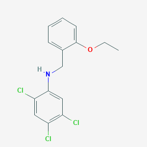 molecular formula C15H14Cl3NO B1451638 2,4,5-Trichloro-N-(2-ethoxybenzyl)aniline CAS No. 1036533-82-0