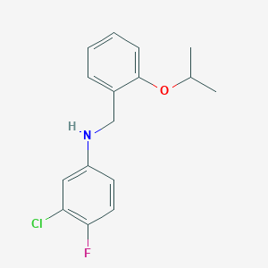molecular formula C16H17ClFNO B1451639 3-Chloro-4-fluoro-N-(2-isopropoxybenzyl)aniline CAS No. 1040685-65-1