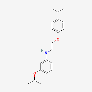 molecular formula C20H27NO2 B1451641 3-Isopropoxy-N-[2-(4-isopropylphenoxy)ethyl]-aniline CAS No. 1040684-02-3