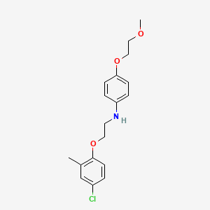molecular formula C18H22ClNO3 B1451642 N-[2-(4-Chloro-2-methylphenoxy)ethyl]-4-(2-methoxyethoxy)aniline CAS No. 1040693-08-0