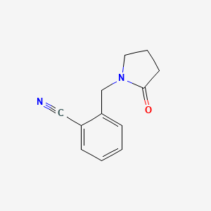 molecular formula C12H12N2O B1451644 2-[(2-Oxopyrrolidin-1-yl)methyl]benzonitrile CAS No. 1000932-70-6