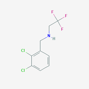 molecular formula C9H8Cl2F3N B1451647 N-[(2,3-Dichlorophenyl)methyl]-2,2,2-trifluoroethan-1-amine CAS No. 921630-40-2