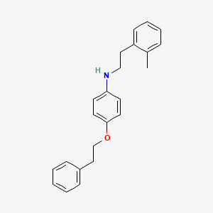 molecular formula C23H25NO B1451648 N-(2-Methylphenethyl)-4-(phenethyloxy)aniline CAS No. 1040694-38-9