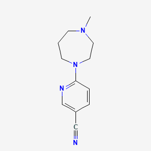 molecular formula C12H16N4 B1451655 6-(4-甲基-1,4-二氮杂环戊-1-基)吡啶-3-腈 CAS No. 910108-88-2