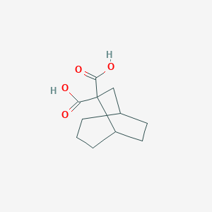 molecular formula C11H16O4 B14516554 Bicyclo[3.2.2]nonane-6,6-dicarboxylic acid CAS No. 62821-19-6