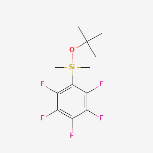 molecular formula C12H15F5OSi B14516560 tert-Butanol DMPFPS CAS No. 62394-63-2