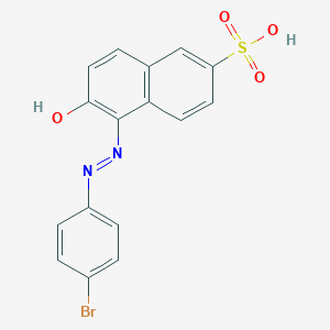 molecular formula C16H11BrN2O4S B14516578 5-[2-(4-Bromophenyl)hydrazinylidene]-6-oxo-5,6-dihydronaphthalene-2-sulfonic acid CAS No. 62936-59-8