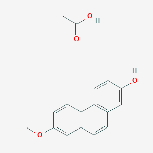 molecular formula C17H16O4 B14516588 Acetic acid;7-methoxyphenanthren-2-ol CAS No. 62672-60-0