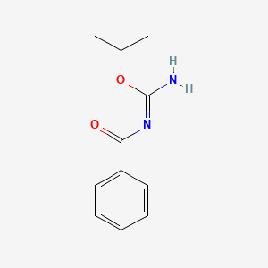 molecular formula C11H14N2O2 B14516606 propan-2-yl N'-benzoylcarbamimidate 